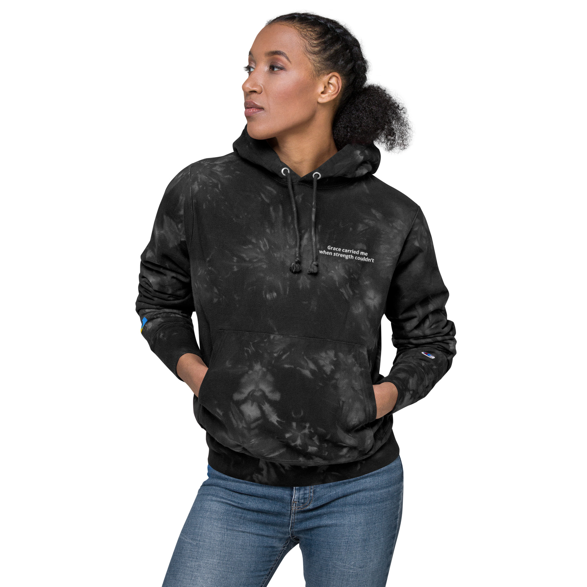 Unisex Champion tie-dye hoodie - Image 5