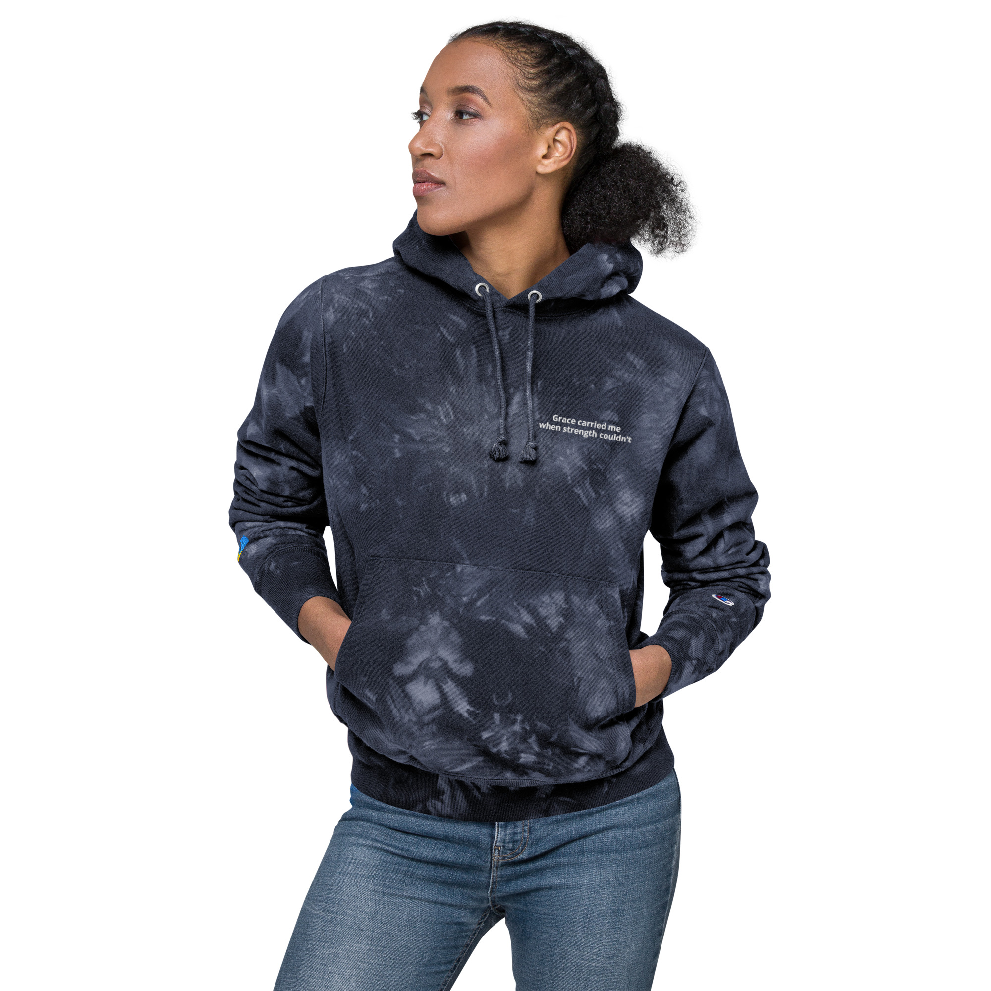 Unisex Champion tie-dye hoodie - Image 9