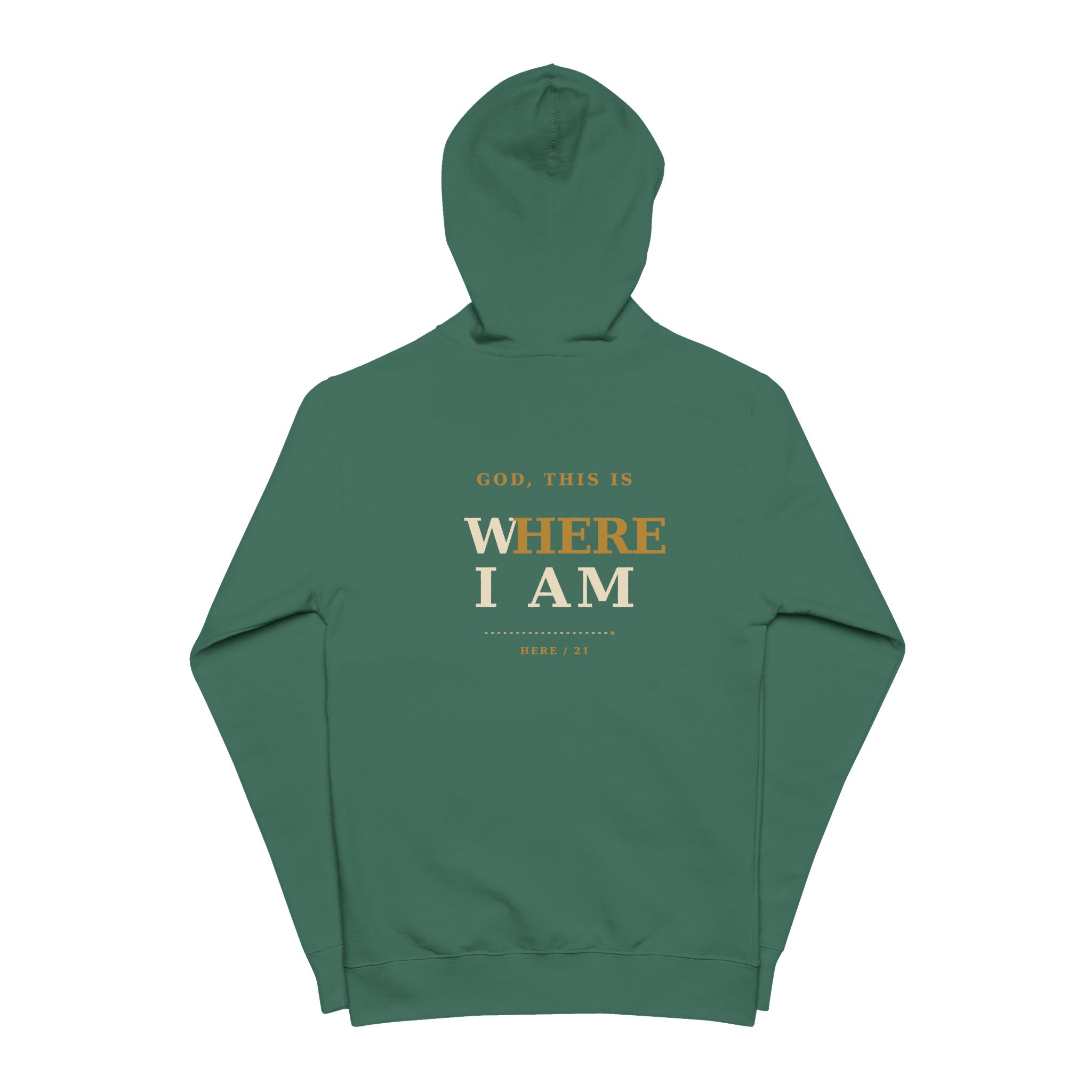 HERE21 alpine green full-zip hoodie - Image 2